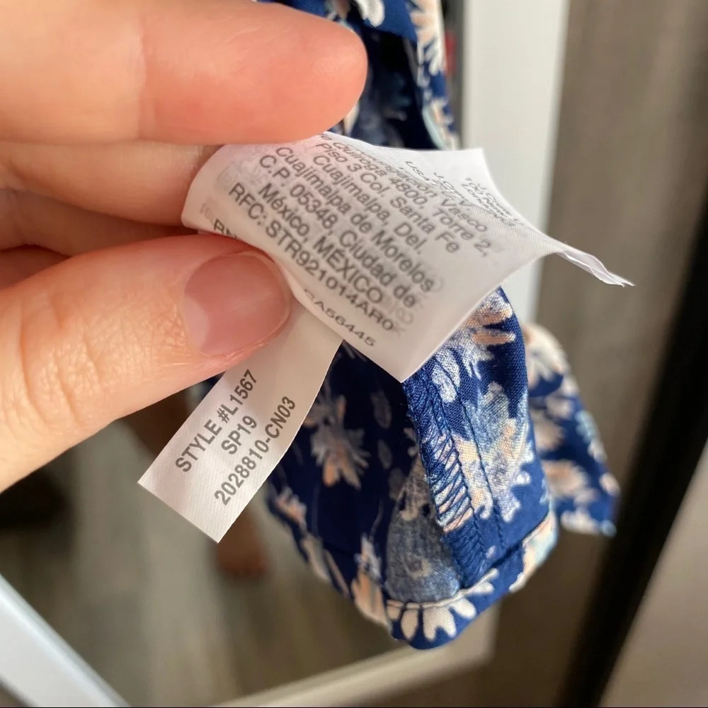 NWT Madewell Novel Tie-Front Top in French Floral - Picture 6 of 7